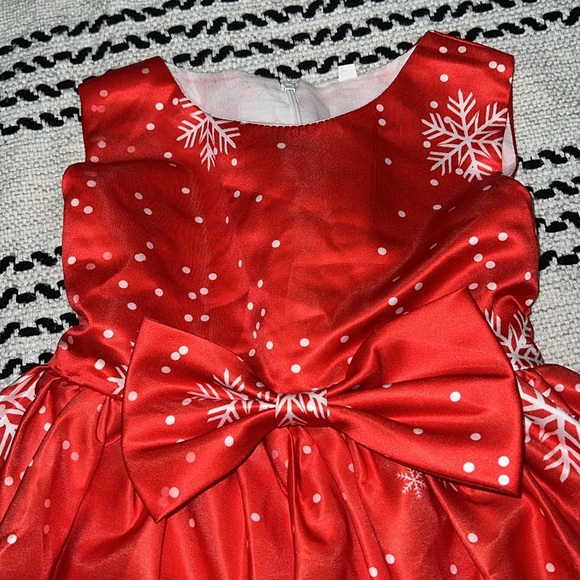 Girls Christmas Printed Holiday Dress NWOT - Picture 3 of 11